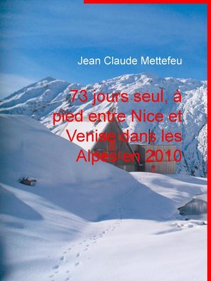 cover image of 73 jours seul, à pied entre Nice et Venise dans les Alpes en 2010